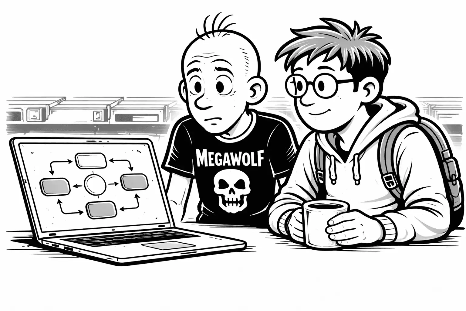 Laptop showing simple labeled conditions without enforcement