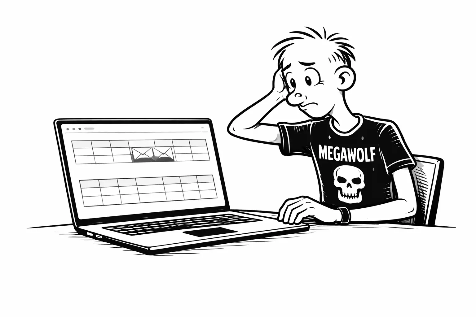 Gary pausing while looking at an ambiguous cell