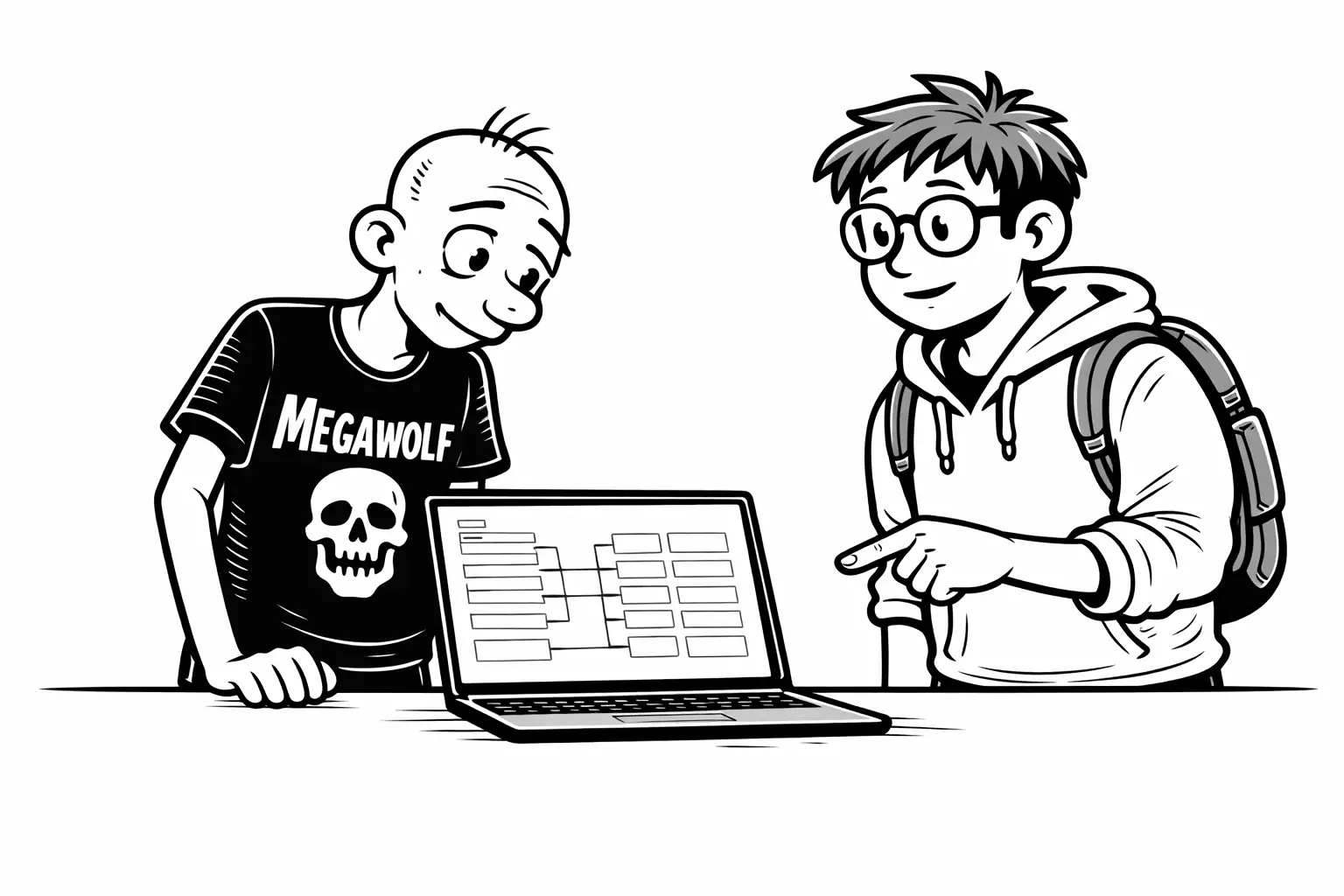 Laptop screen showing a structured import view
