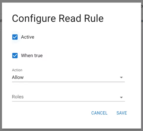 Read rule configuration
