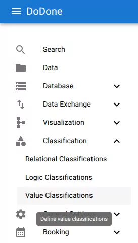 Open value classifications