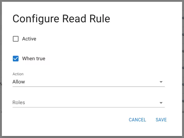 Read rule configuration