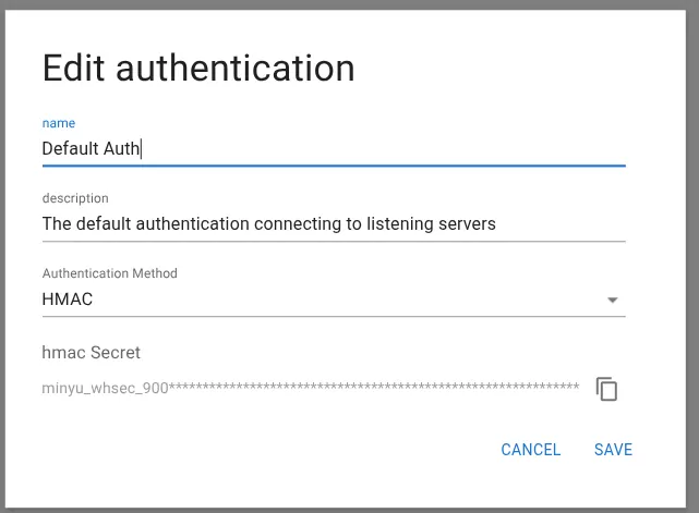Edit authentication