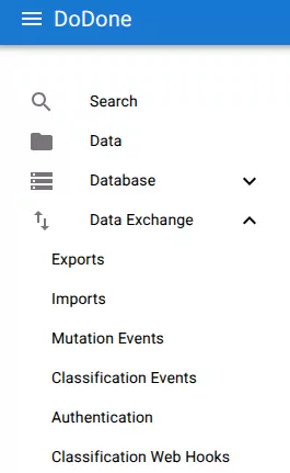 Classification webhooks view