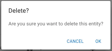 Delete confirmation