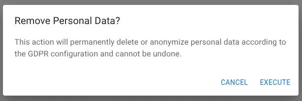 GDPR removal confirmation