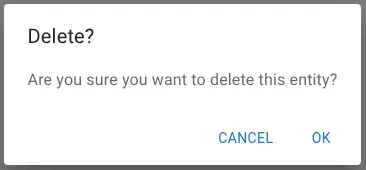 Delete confirmation