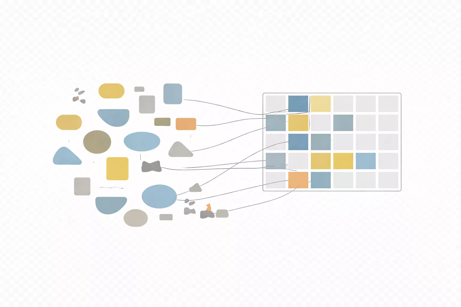 Conceptual spreadsheet-style data structure