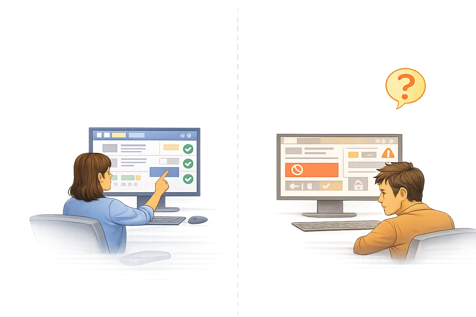 Same information presented clearly versus ambiguously