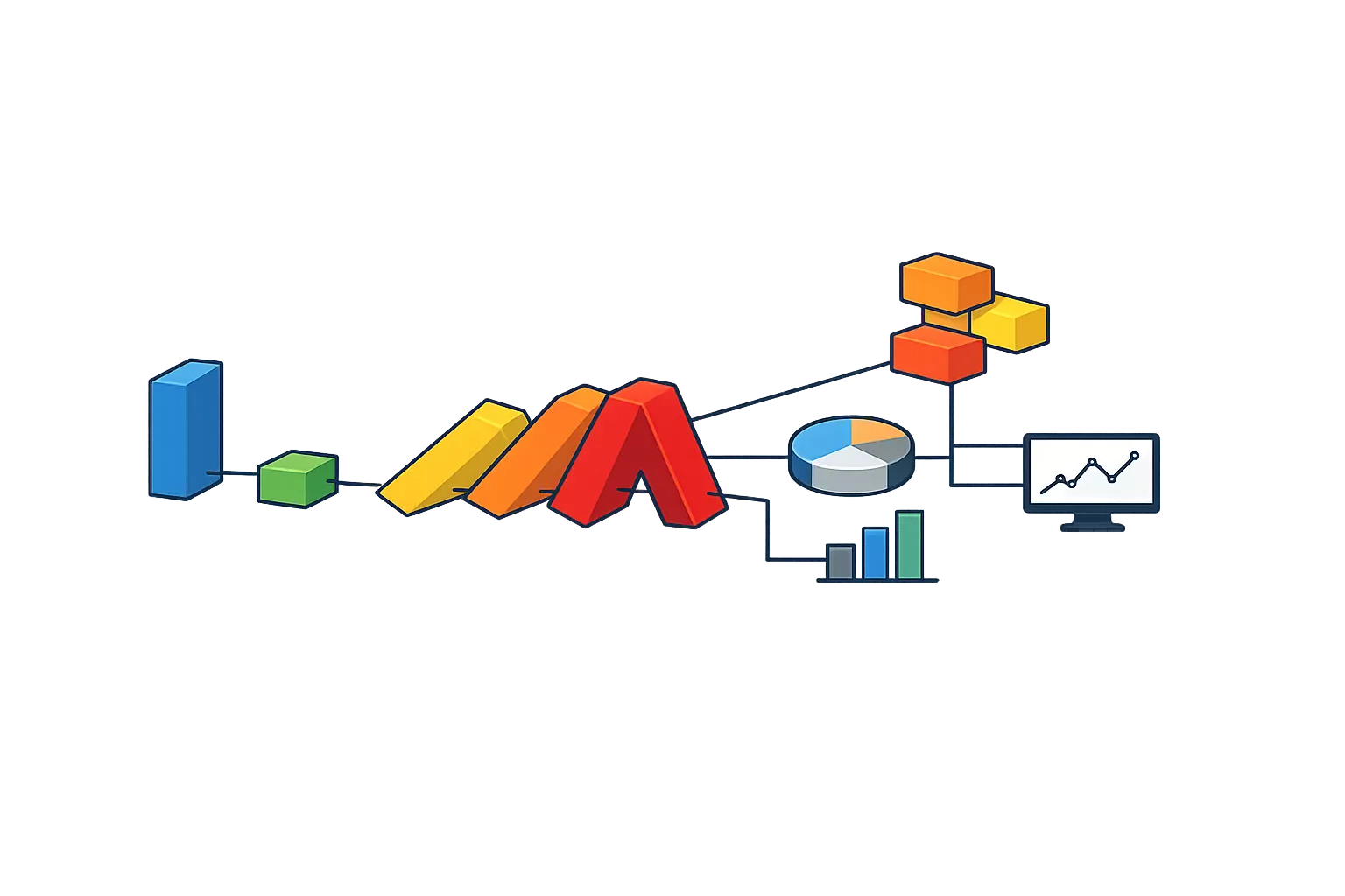 Domino-like blocks connected by thin structural links